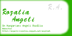 rozalia angeli business card